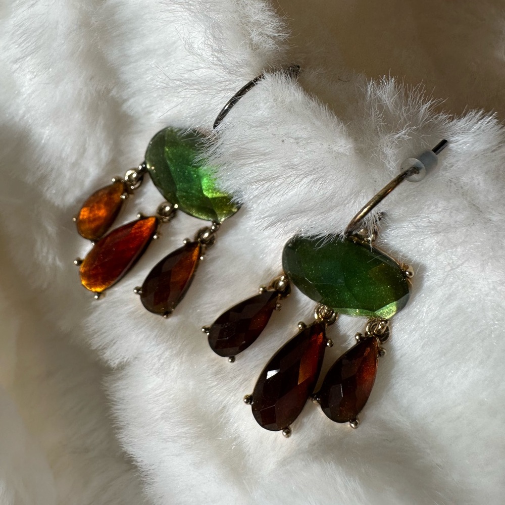 Vintage jeweled dangle earrings